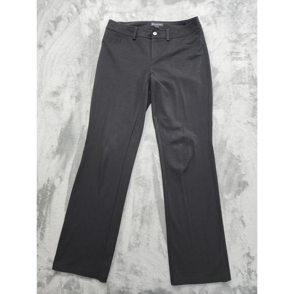 INC Mid Rise Straight Leg Knit Trouser Pants Size 8 Black Stretch Office Career - Picture 1 of 10